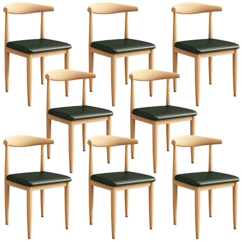 Modern Kitchen Dining Chairs Open Back Dining Chair with Metal Base