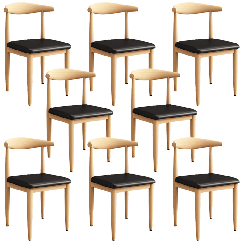 Modern Kitchen Dining Chairs Open Back Dining Chair with Metal Base