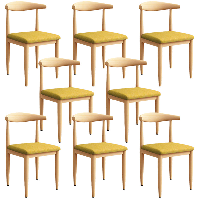 Modern Kitchen Dining Chairs Open Back Dining Chair with Metal Base