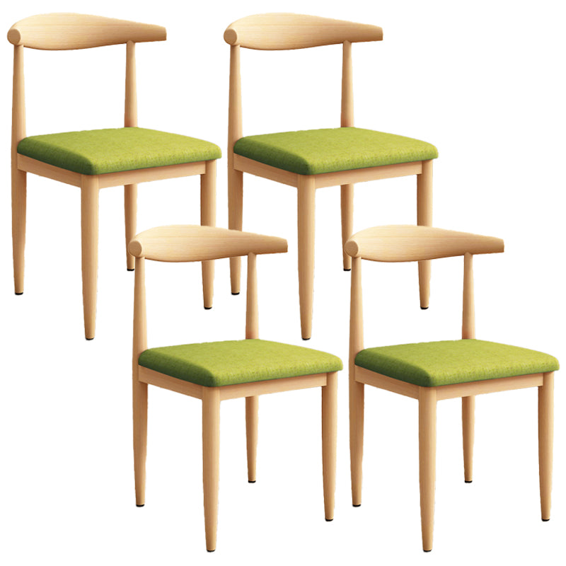 Modern Kitchen Dining Chairs Open Back Dining Chair with Metal Base