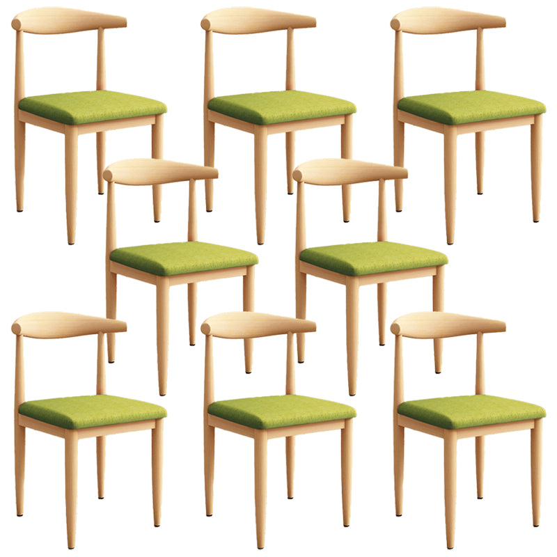 Modern Kitchen Dining Chairs Open Back Dining Chair with Metal Base