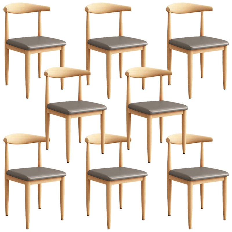 Modern Kitchen Dining Chairs Open Back Dining Chair with Metal Base