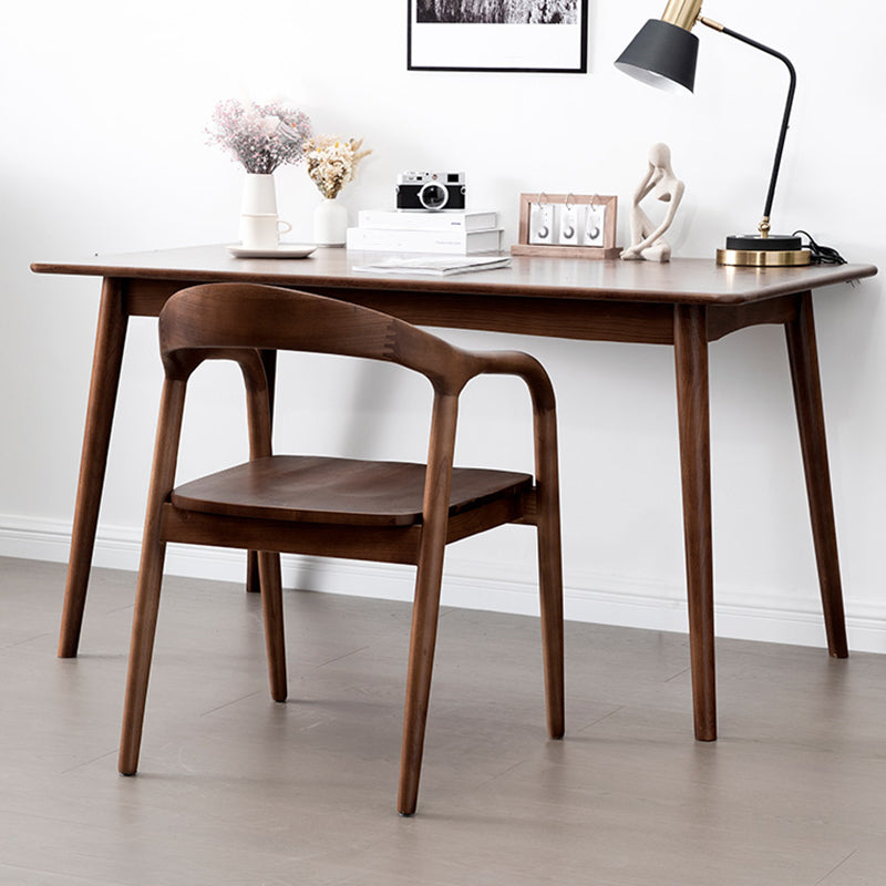Solid Wood Dining Chairs Nordic Style Open Back Dining Chair