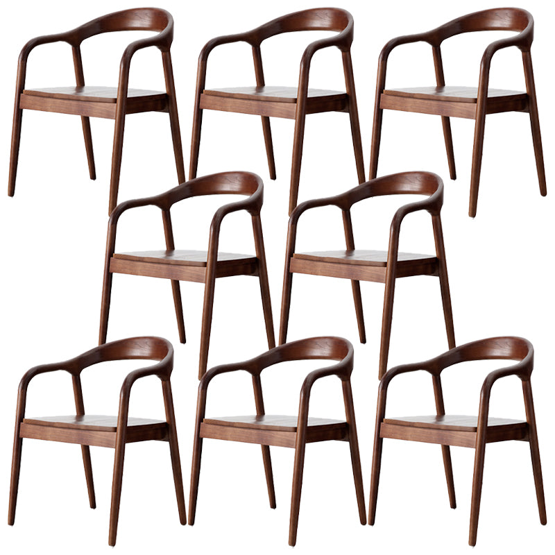 Solid Wood Dining Chairs Nordic Style Open Back Dining Chair
