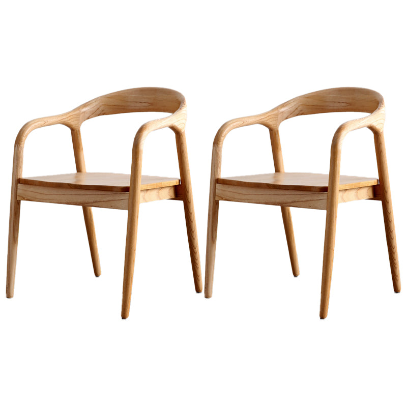 Solid Wood Dining Chairs Nordic Style Open Back Dining Chair