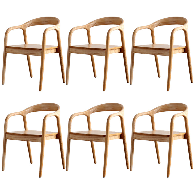 Solid Wood Dining Chairs Nordic Style Open Back Dining Chair