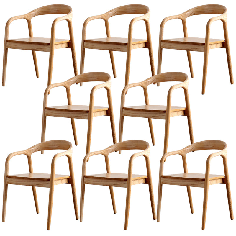 Solid Wood Dining Chairs Nordic Style Open Back Dining Chair