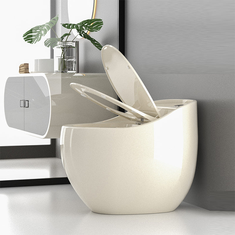 Contemporary Siphon Jet Toilet Bowl Slow Close Seat Included Urine Toilet for Washroom
