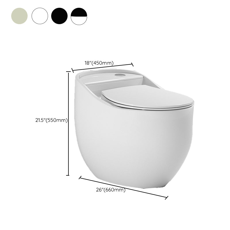 Contemporary Siphon Jet Toilet Bowl Slow Close Seat Included Urine Toilet for Washroom