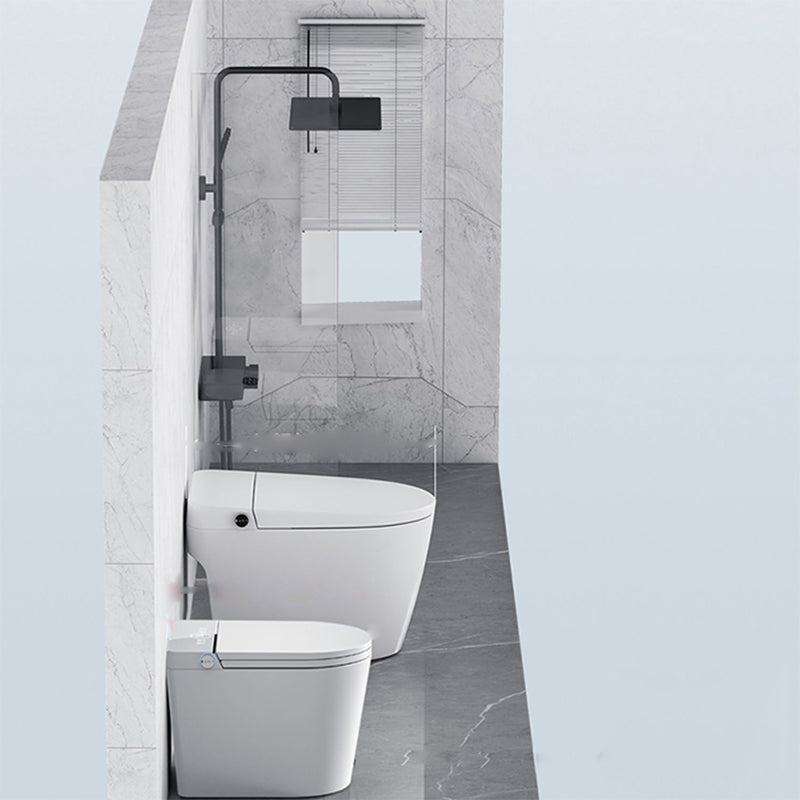 Contemporary Floor Mount Toilet Heated Seat Included Urine Toilet for Washroom