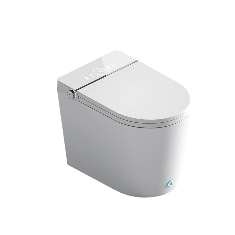 Contemporary Floor Mount Toilet Heated Seat Included Urine Toilet for Washroom