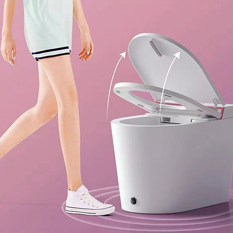 Contemporary Floor Mount Toilet Heated Seat Included Urine Toilet for Washroom