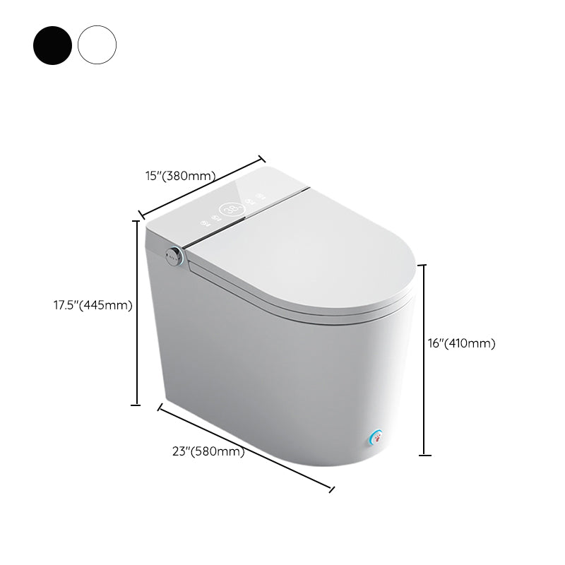 Contemporary Floor Mount Toilet Heated Seat Included Urine Toilet for Washroom