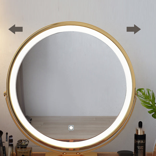 Modern Drawers Dressing Table Solid Wood Dresser Mirrored Vanity Set