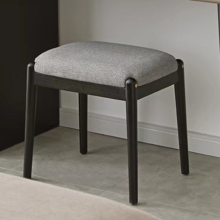 Modern Black Dressing Table Stool Set Wooden Vanity Dressing Table for Bedroom