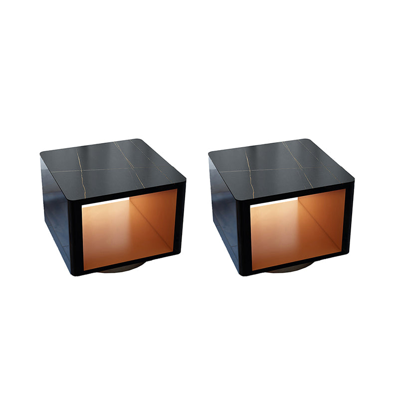 19" Wide Glam Corner Table Square Accent Side Table with Storage