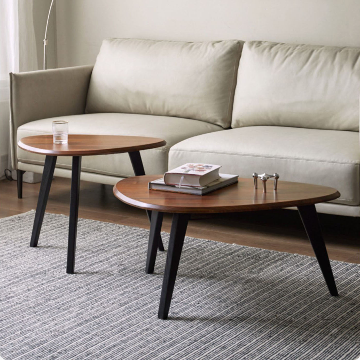 3 Legs Coffee Table Wood Geometric Coffee Coffee or End Table