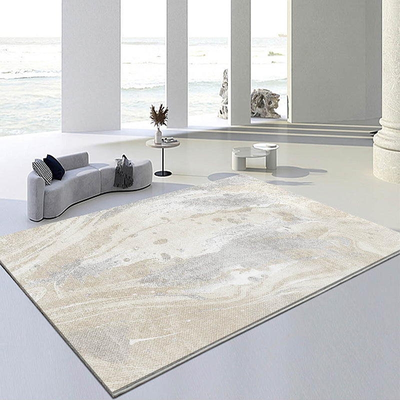 Light Brown Modern Carpet Graphic Polyester Carpet Tear Resistant Carpet for Living Room