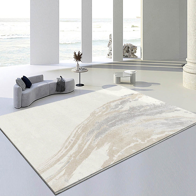 Light Brown Modern Carpet Graphic Polyester Carpet Tear Resistant Carpet for Living Room