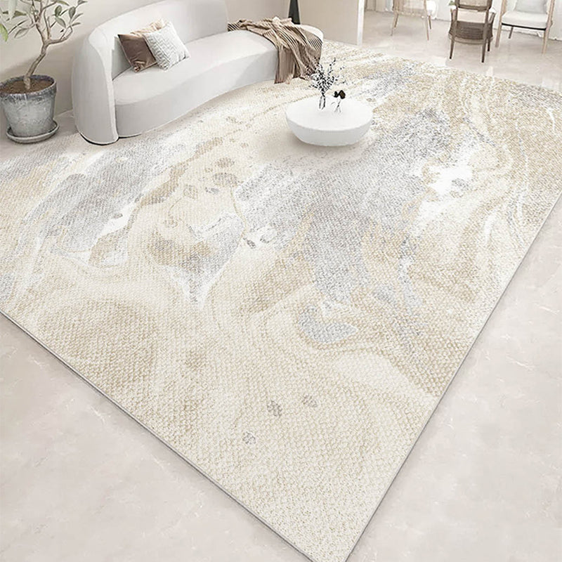 Light Brown Modern Carpet Graphic Polyester Carpet Tear Resistant Carpet for Living Room