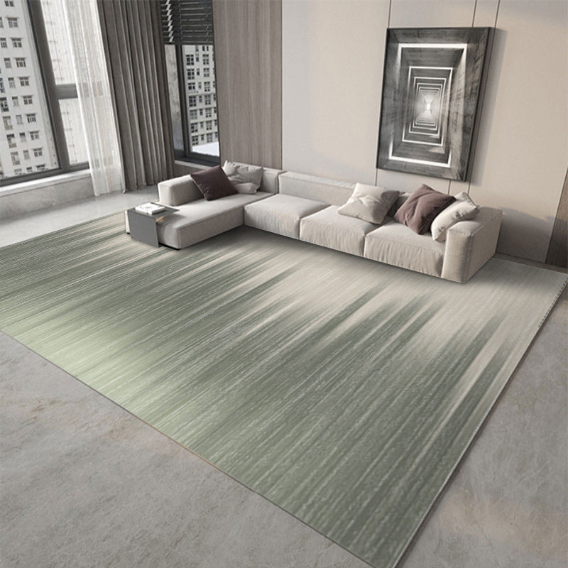 Dark Green Modern Rug Polyester Abstract Graphic Rug Washable Rug for Home Decor