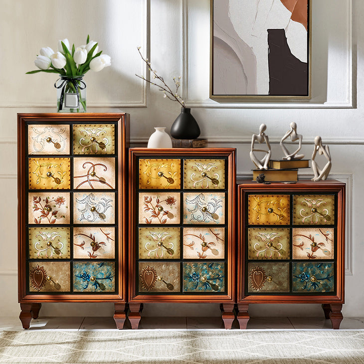 Traditional Storage Chest Solid Wood Dresser with 3/4/5 Drawers , 16.38 Inch W