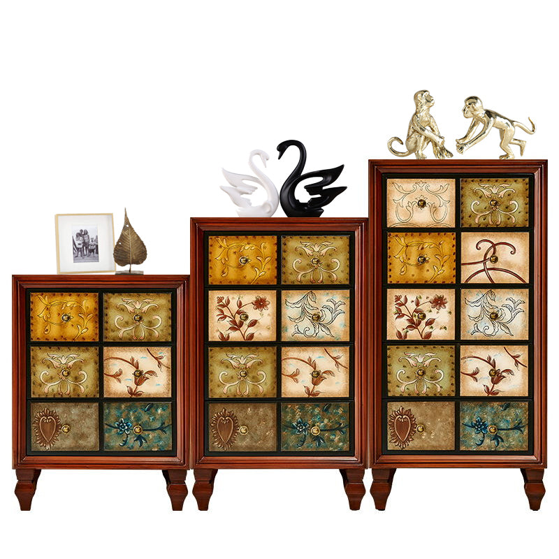 Traditional Storage Chest Solid Wood Dresser with 3/4/5 Drawers , 16.38 Inch W