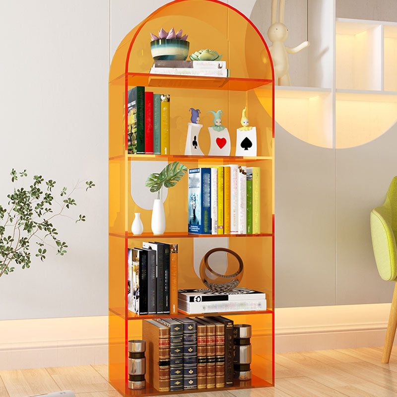 Modern Style Closed Back Vertical Bookshelf Acrylic Bookcase for Home Office