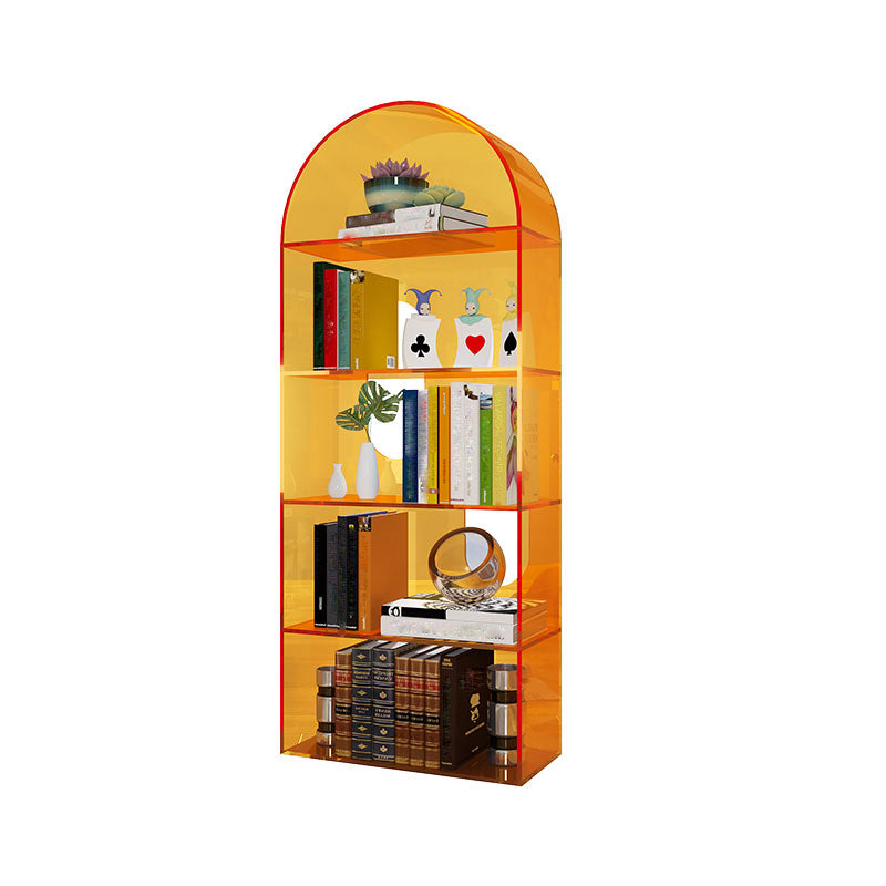 Modern Style Closed Back Vertical Bookshelf Acrylic Bookcase for Home Office