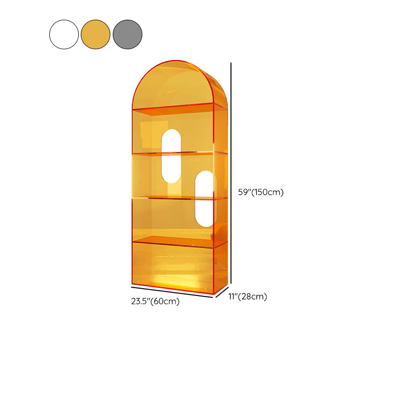 Modern Style Closed Back Vertical Bookshelf Acrylic Bookcase for Home Office