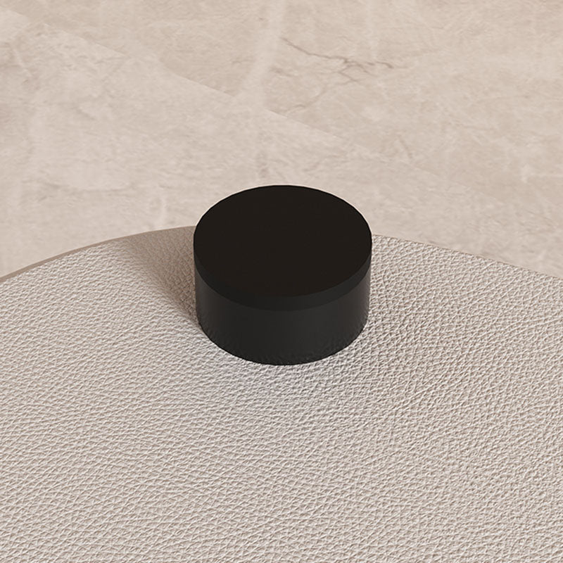 Modern Pouf Ottoman Faux Leather Upholstered Portable Ottoman