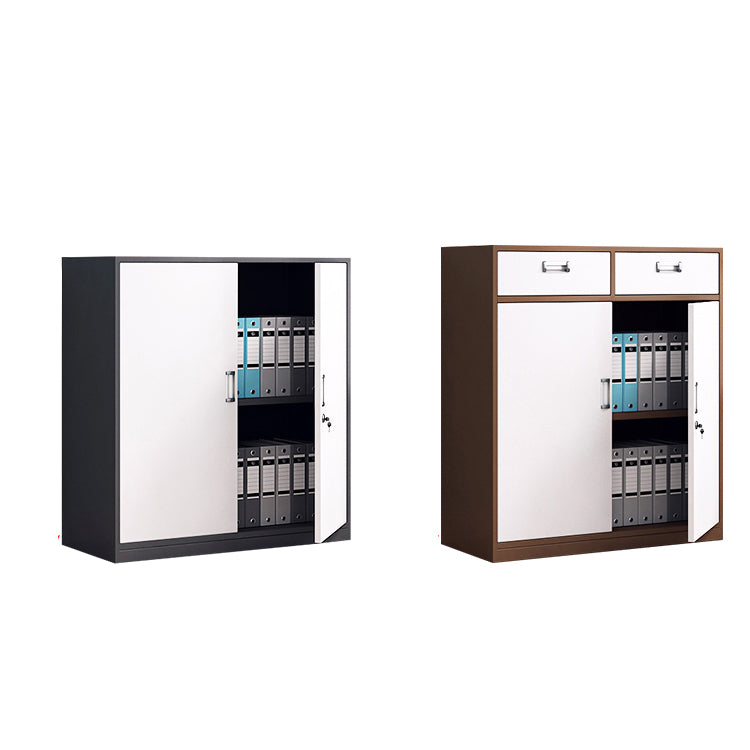 Industrial File Cabinet Steel Frame Adjustable Storage Shelves File Cabinet with Drawers