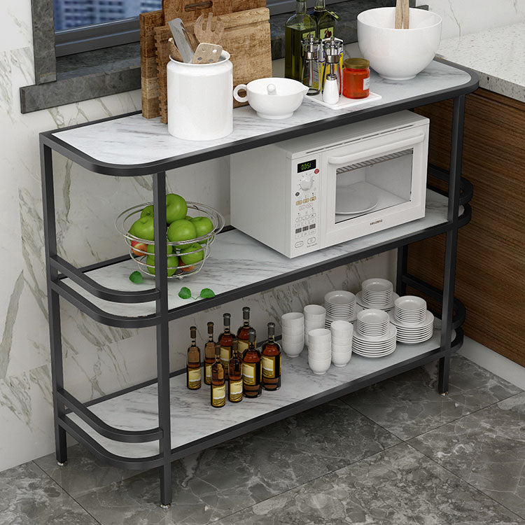 Modern Simple Kitchen Island Table Dining Room Stationary Prep Table
