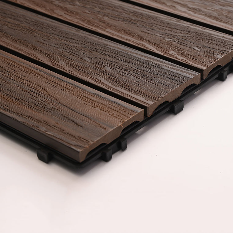 Deck Plank Interlocking Wood Flooring Tiles Garden Outdoor Flooring