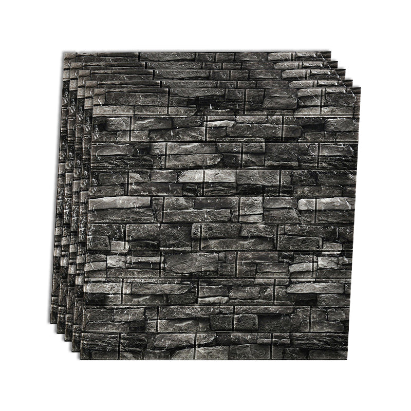 Industrial Wall Plank 3D Brick Wall Panels Waterproof Stick Wall Tile Set of 10