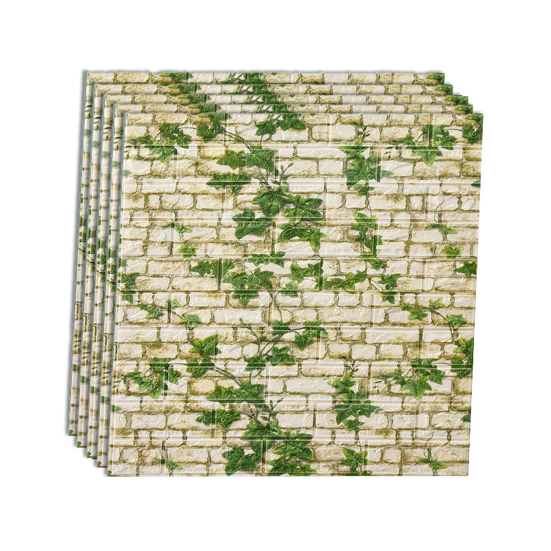 Industrial Wall Plank 3D Brick Wall Panels Waterproof Stick Wall Tile Set of 10