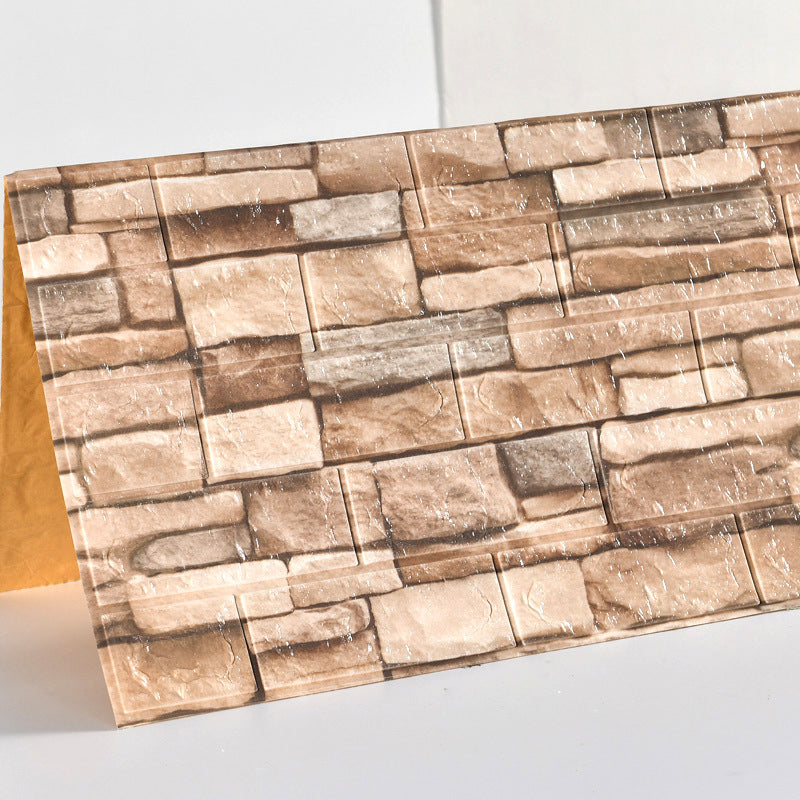 Industrial Wall Plank 3D Brick Wall Panels Waterproof Stick Wall Tile Set of 10