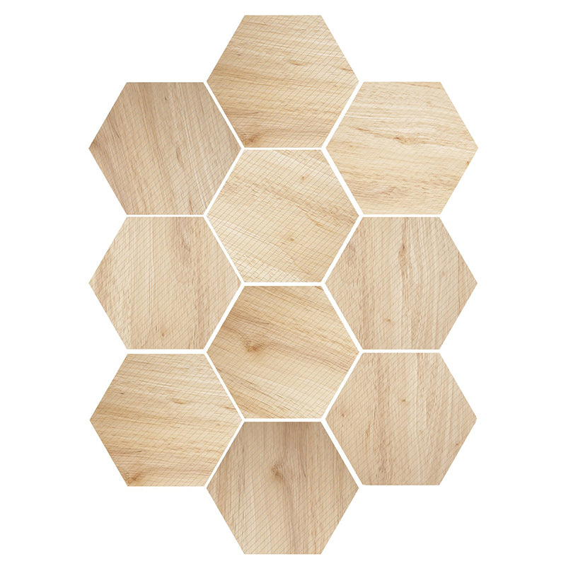 Plastic Mosaic Tile Wallpaper Hexagonal Peel and Stick Backsplash Wall Tile