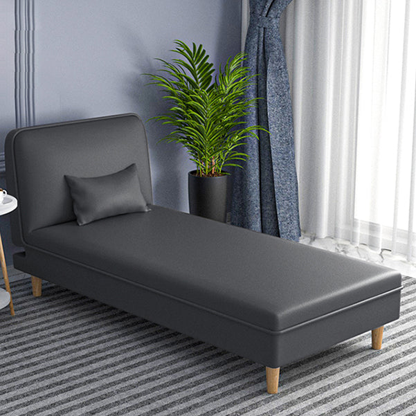 Scandinavian Armless Accent Chair 3-Position Reclining Chaise Lounge Couch