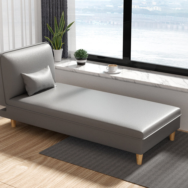 Scandinavian Armless Accent Chair 3-Position Reclining Chaise Lounge Couch
