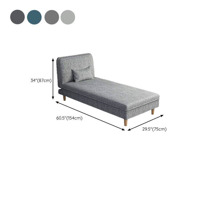 Scandinavian Armless Accent Chair 3-Position Reclining Chaise Lounge Couch