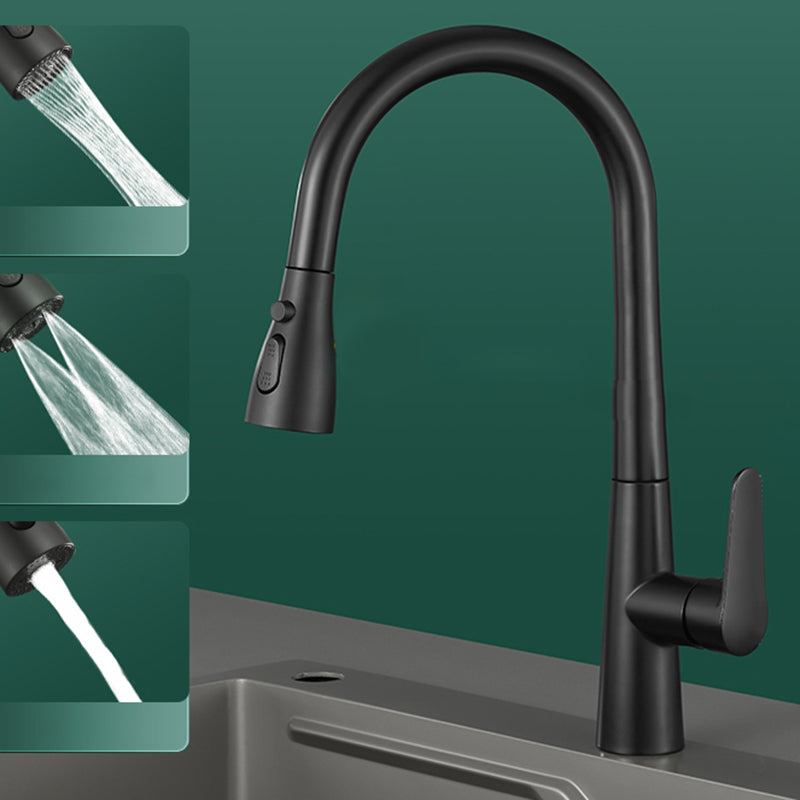 Modern Spring Spout Water Filler One Handle High Arch Kitchen Faucet