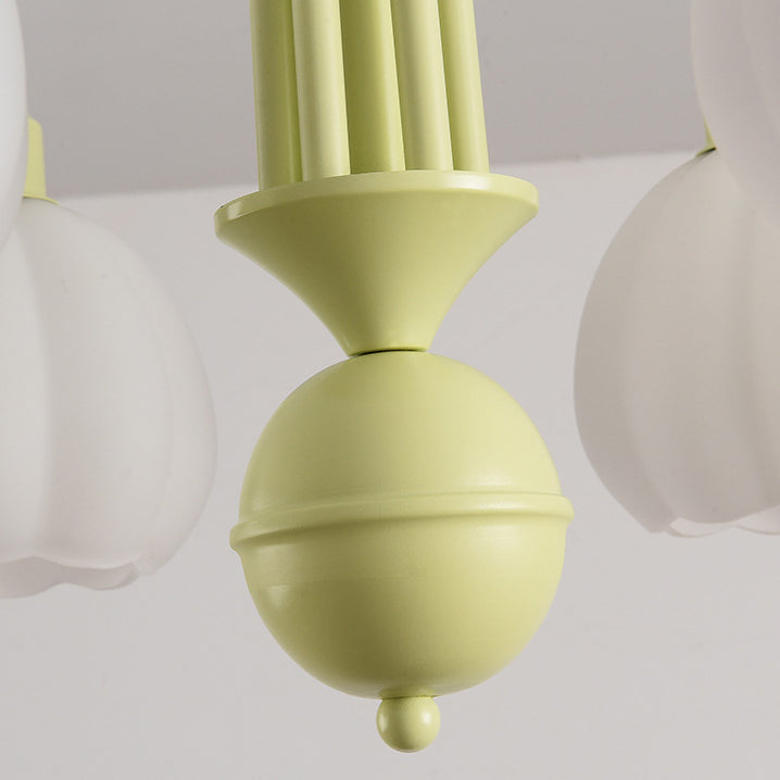 Nordic Ceiling Lamp Glass Flush Mount Light Fixture with Glass Shade for Bedroom