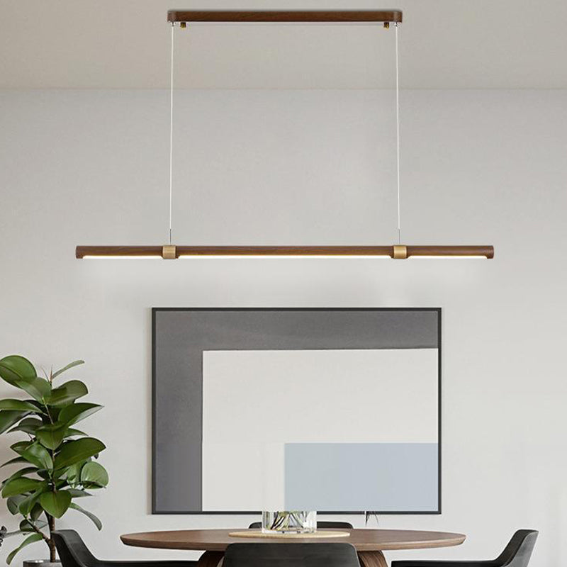 Single Brown Modern Ceiling Light LED Kitchen Island Lighting for Dining Table