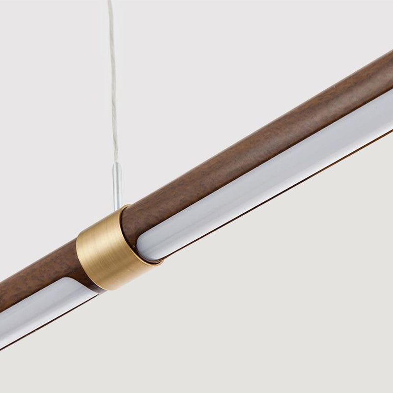 Single Brown Modern Ceiling Light LED Kitchen Island Lighting for Dining Table
