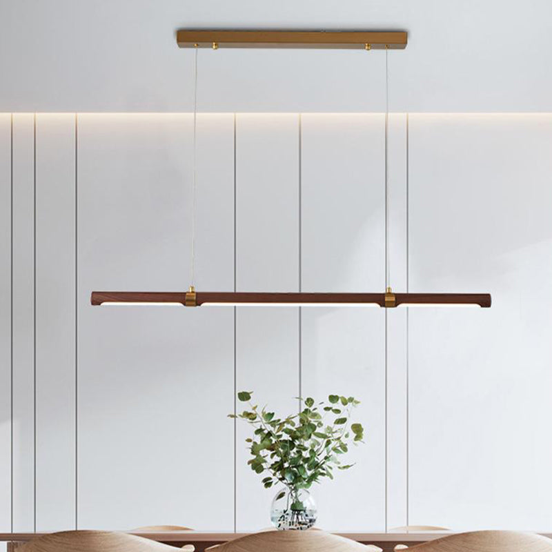 Single Brown Modern Ceiling Light LED Kitchen Island Lighting for Dining Table
