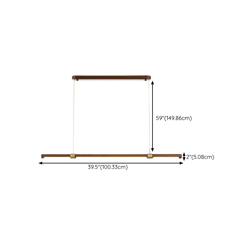 Single Brown Modern Ceiling Light LED Kitchen Island Lighting for Dining Table