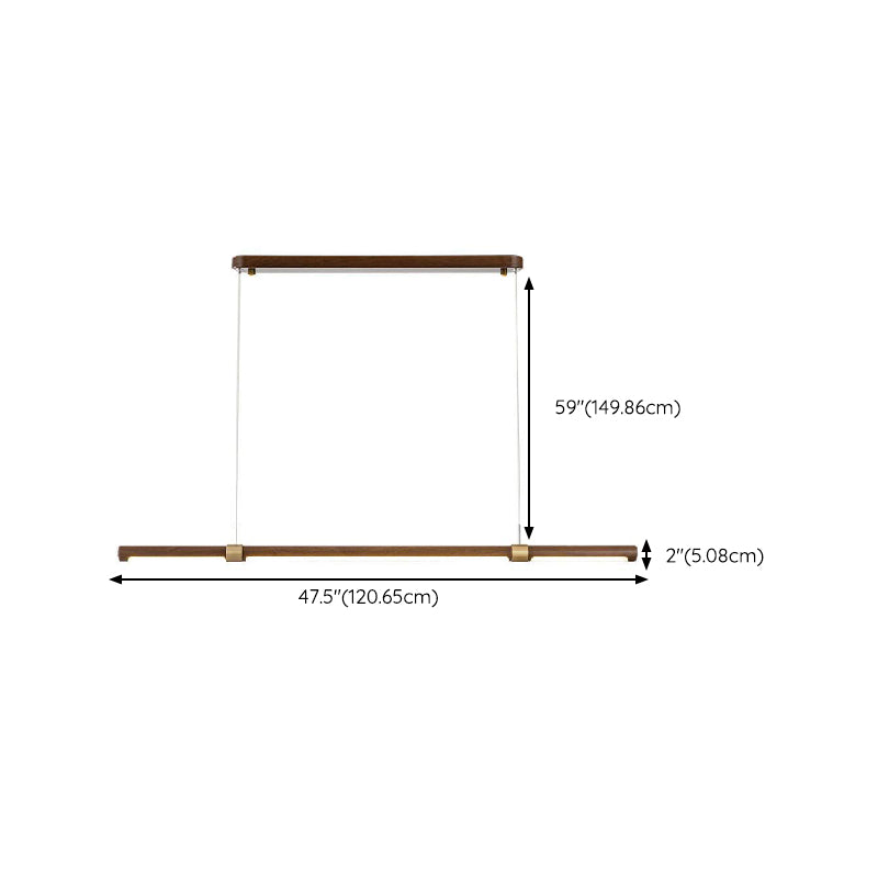 Single Brown Modern Ceiling Light LED Kitchen Island Lighting for Dining Table