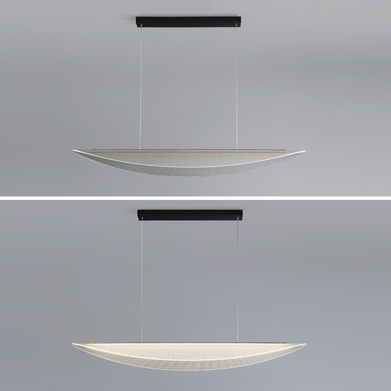 Modernism Single Black Kitchen Island Lighting Acrylic Island Pendant Lighting