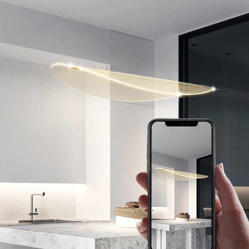Modernism Single Black Kitchen Island Lighting Acrylic Island Pendant Lighting